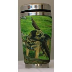 Border Terrier travel mug - left