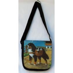 Bernese Mt Dog 2A sm messenger bag-front