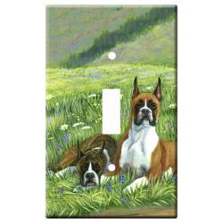 Boxer Picture Single Light Switch Plate #4A Boxer 4a-slsp