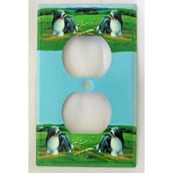 Beardie 5A metal single outlet light switch plate