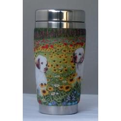 Clumber travel mug front