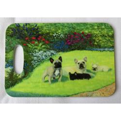 Frenchie 4 luggage tag