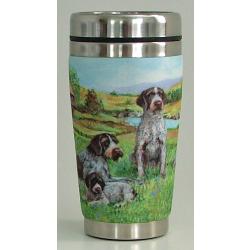 German Wirehaired Pointer Travel Mug GWP a tvm