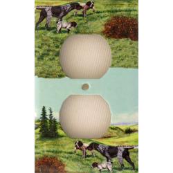 German Wirehair Outlet Light Switch Plate 3A GWP 3A OTLP-P