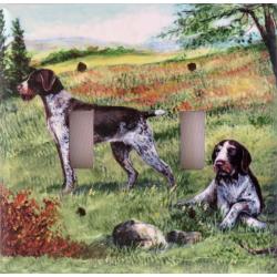 German Wirehair Double Light Switch Plate 4A GWP 4A DLSP-P