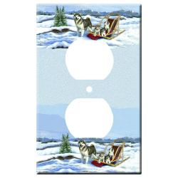 Alaskan Malamute Picture Outlet Plate #3A Mal 3A outlet