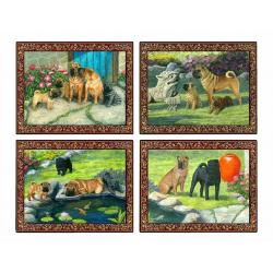 Shar Pei placemat set