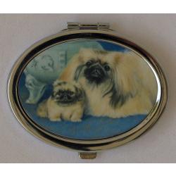 Peke 1 Oval Compact Mirror Peke 1 compact