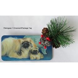 Pekingese 1 Ornament/package tag Peke 1 orn