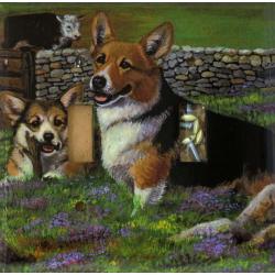 Corgi Pembroke 3A Double Toggle Light Switch Plate-Plastic