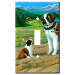 St Bernard Picture #3A Single Light Switch Plate