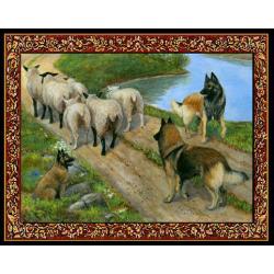 Belgian Tervuren Tapestry Placemat #4 - Single Belgian Tervuren Tapestry Placemat #4 - Single