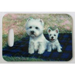 Westie 1 luggage tag